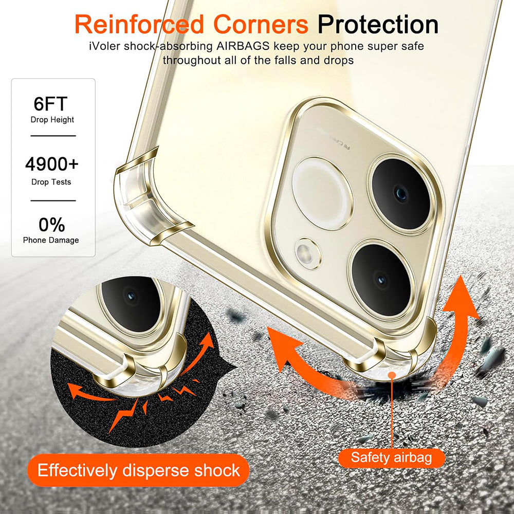 Hülle für Realme Note 70T, Techsuit, Shockproof Clear, Transparent