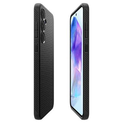 Hülle für Samsung Galaxy A55 5G A556, Spigen, Liquid Air, Schwarz ACS07526