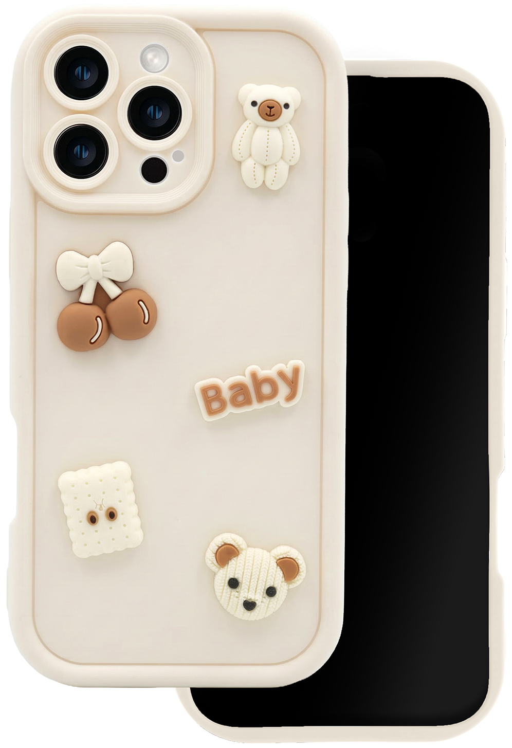 Hülle für Samsung Galaxy A26 A266, OEM, Ultra Trendy 3D Bear, Beige