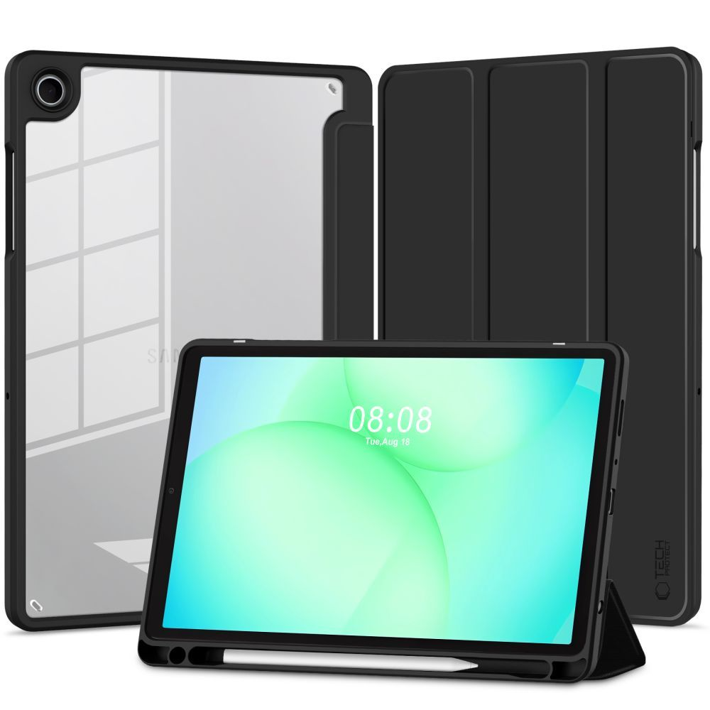 Hülle für Samsung Galaxy Tab A11 / Tab A9, Tech-Protect, SC PEN Hybrid, Schwarz