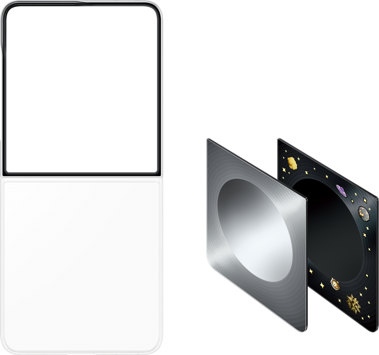 Hülle für Samsung Galaxy Z Flip8 F776, FlipSuit Case, Grau EF-FF776CJEGWW