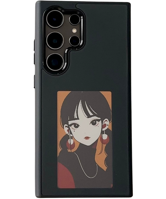 Hülle für Samsung Galaxy S23 Ultra S918, OEM, Display Customized E-Ink, Schwarz