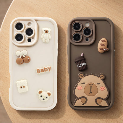 Case for Samsung Galaxy S25 Ultra S938, OEM, Ultra Trendy 3D Capybara, Brown