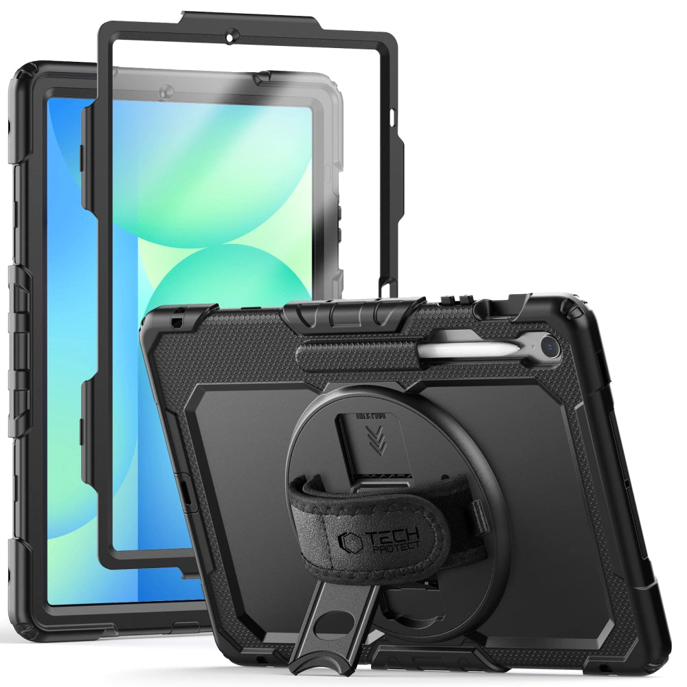 Hülle für Samsung Galaxy Tab S10 FE+, Tech-Protect, Solid, Schwarz