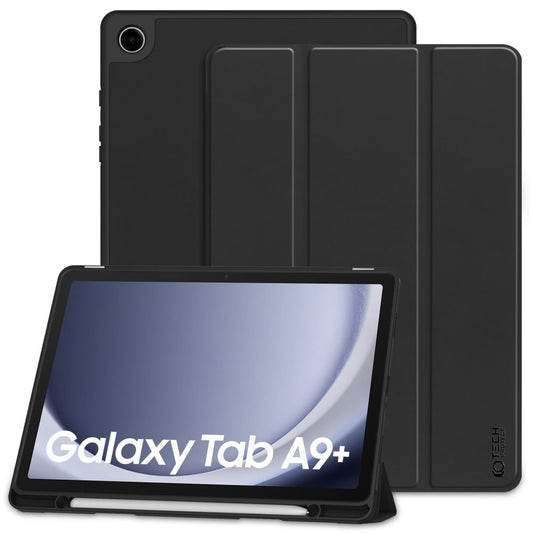 Hülle für Samsung Galaxy Tab A9+, Tech-Protect, SC PEN, Schwarz