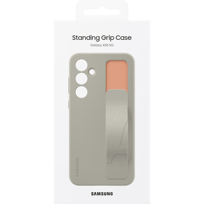 Cover für Samsung Galaxy A55 5G A556, Standgriff, Grau EF-GA556TJEGWW