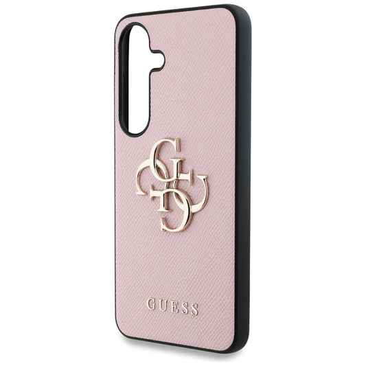 Case for Samsung Galaxy S25+ S936, Guess, 4G Grained Big and Classic Logo, Pink, Resealed