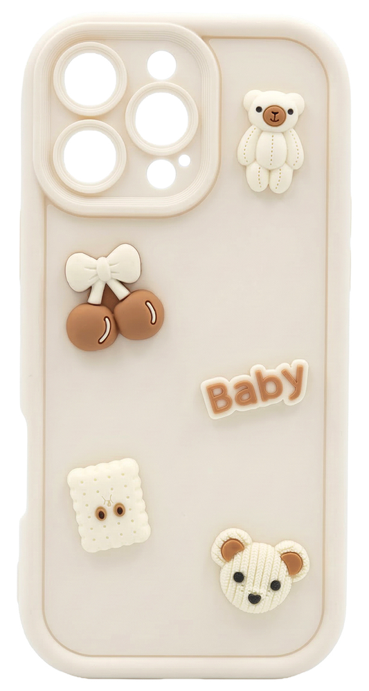 Case for Samsung Galaxy A56 A566 / A36 A366, OEM, Ultra Trendy 3D Bear, Beige
