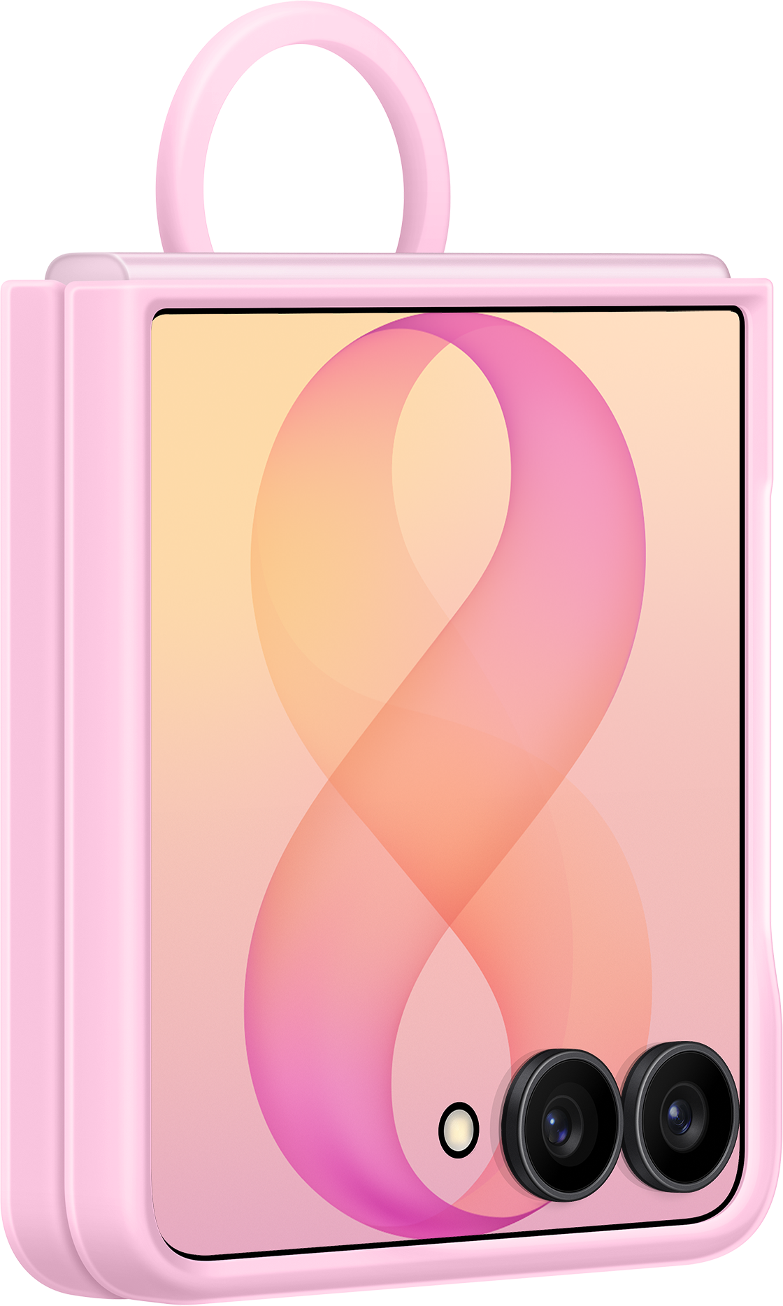 Case for Samsung Galaxy Z Flip8 F776, Silicone Ring Magnet, Pink EF-EF776CVEGWW