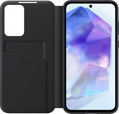 Hülle für Samsung Galaxy A55 5G A556, S-View Wallet, Schwarz EF-ZA556CBEGWW