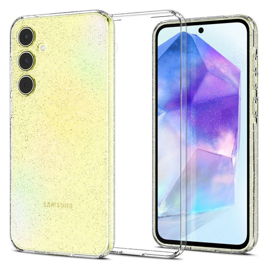 Gehäuse für Samsung Galaxy A55 5G A556, Spigen, Flüssigkristall-Glitter, Transparent ACS07538 