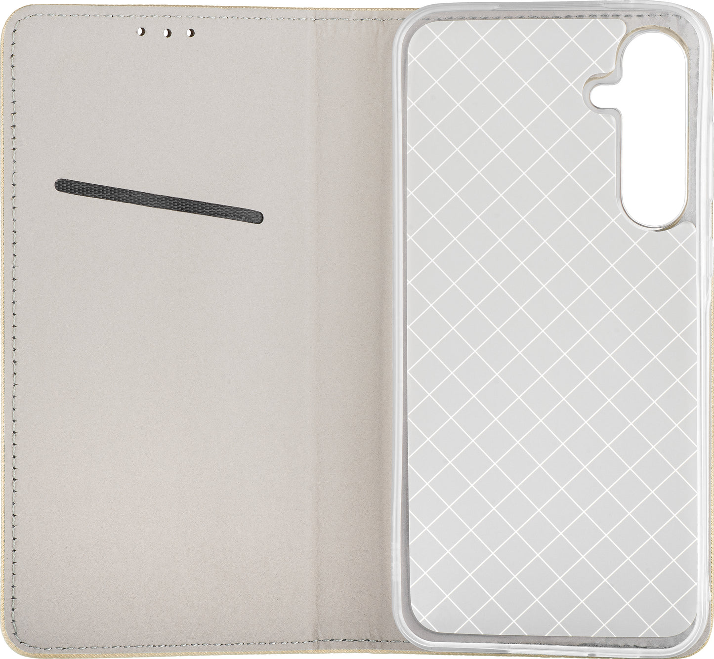 Hülle für Samsung Galaxy A16 5G A166 / A16 4G A165, OEM, Smart Magnet, Gold