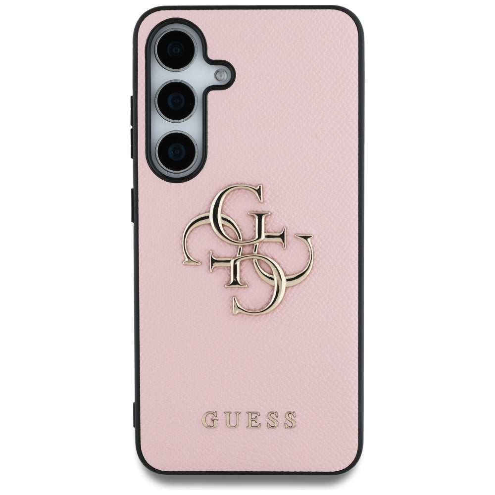 Case for Samsung Galaxy S25+ S936, Guess, 4G Grained Big and Classic Logo, Pink, Resealed