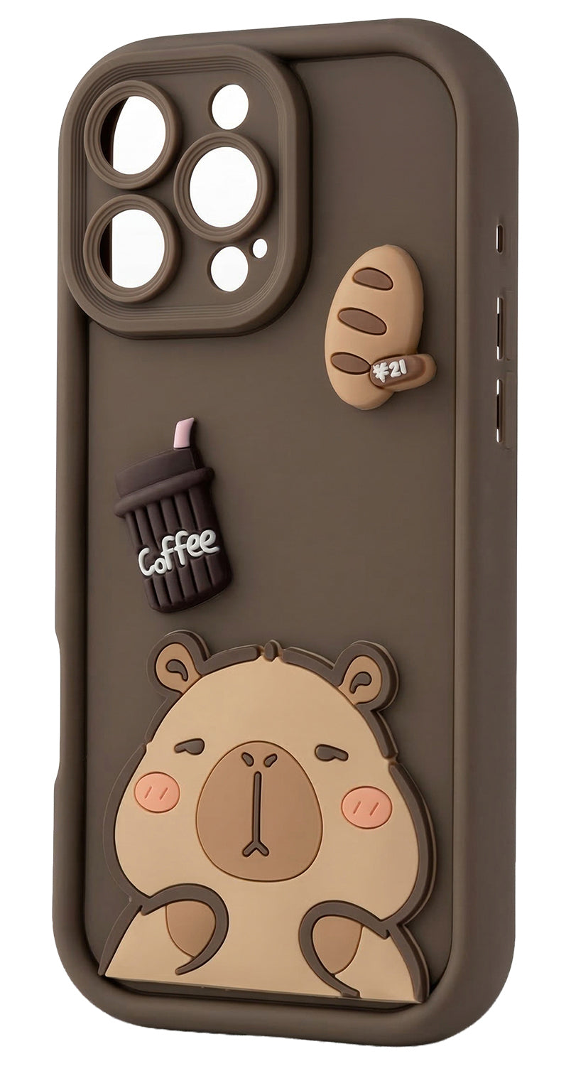 Case for Samsung Galaxy A37 5G, OEM, Ultra Trendy 3D Capybara, Brown