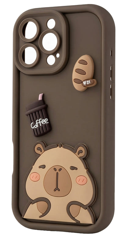 Hülle für Samsung Galaxy S26 S942, OEM, Ultra Trendy 3D Capybara, Braun