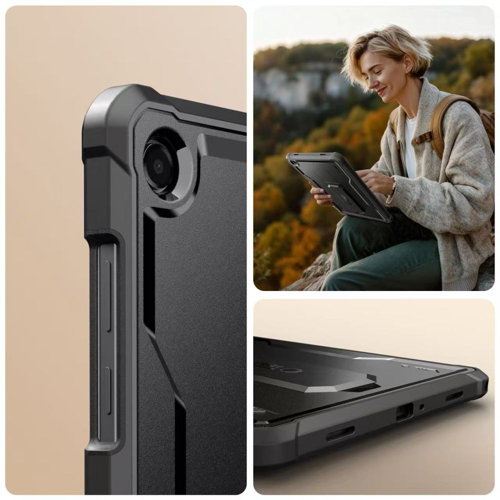 Hülle für Samsung Galaxy Tab A11+ / Tab A9+, Tech-Protect, Kevlar Pro, Schwarz
