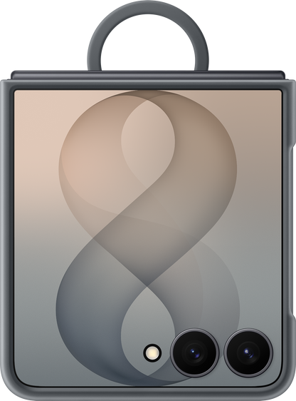 Case for Samsung Galaxy Z Flip8 F776, Silicone Ring Magnet, Black EF-EF776CBEGWW