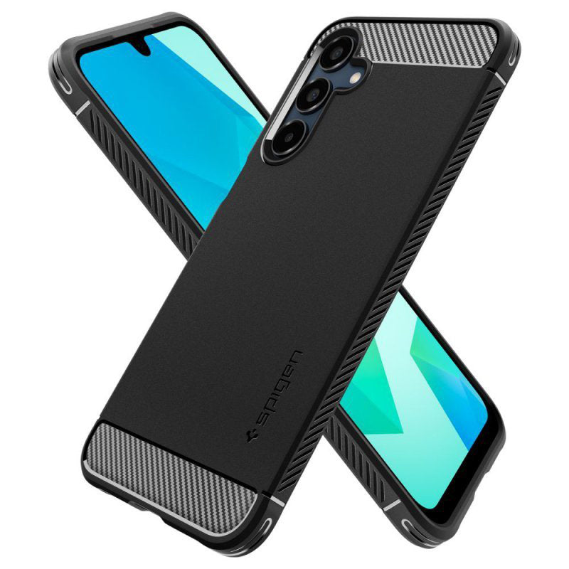 Hülle für Samsung Galaxy A16 5G A166 / A16 4G A165, Spigen, Rugged Armor, Schwarz ACS08891