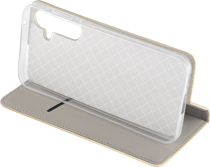 Hülle für Samsung Galaxy A16 5G A166 / A16 4G A165, OEM, Smart Magnet, Gold