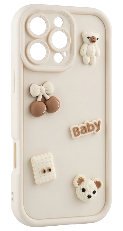 Hülle für Samsung Galaxy A17 5G, OEM, Ultra Trendy 3D Bear, Beige