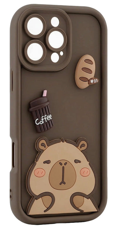 Hülle für Samsung Galaxy S26 S942, OEM, Ultra Trendy 3D Capybara, Braun