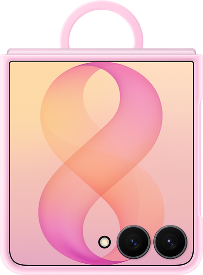 Case for Samsung Galaxy Z Flip8 F776, Silicone Ring Magnet, Pink EF-EF776CVEGWW