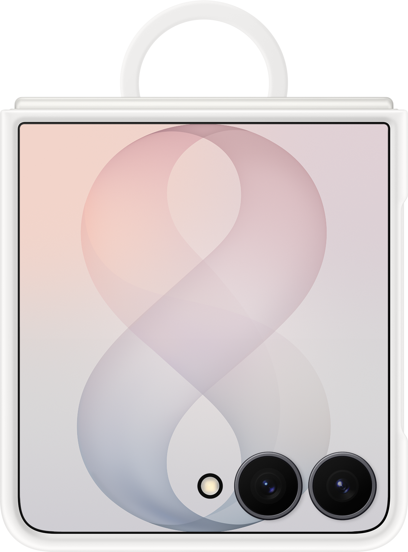 Case for Samsung Galaxy Z Flip8 F776, Silicone Ring Magnet, White EF-EF776CWEGWW