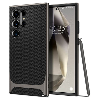 Hülle für Samsung Galaxy S24 Ultra S928, Spigen, Neo Hybrid, Grau ACS07305