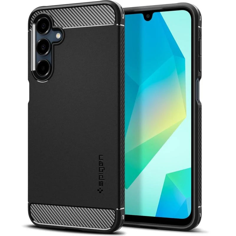 Hülle für Samsung Galaxy A16 5G A166 / A16 4G A165, Spigen, Rugged Armor, Schwarz ACS08891