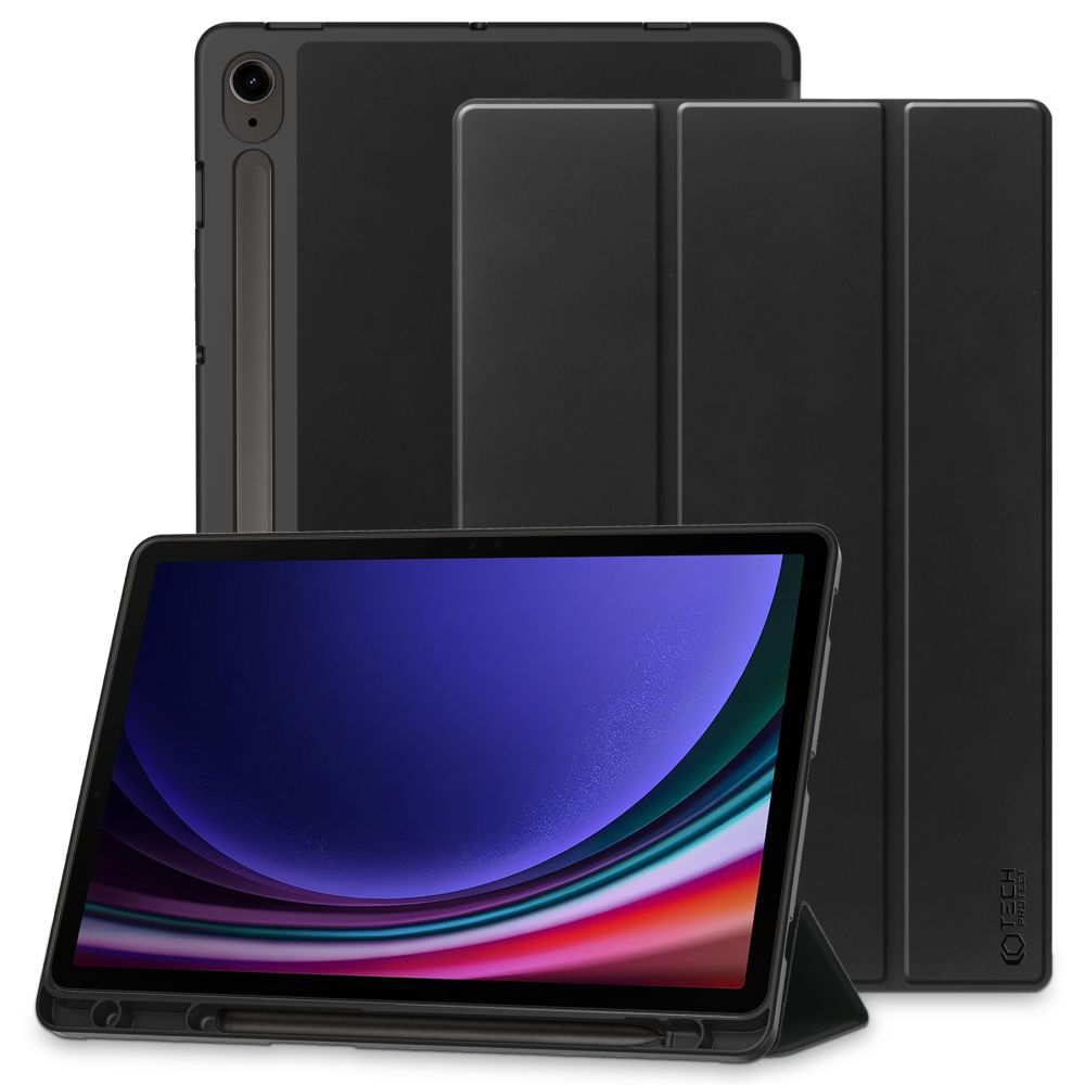 Hülle für Samsung Galaxy Tab S9 FE, Tech-Protect, SC PEN, Schwarz