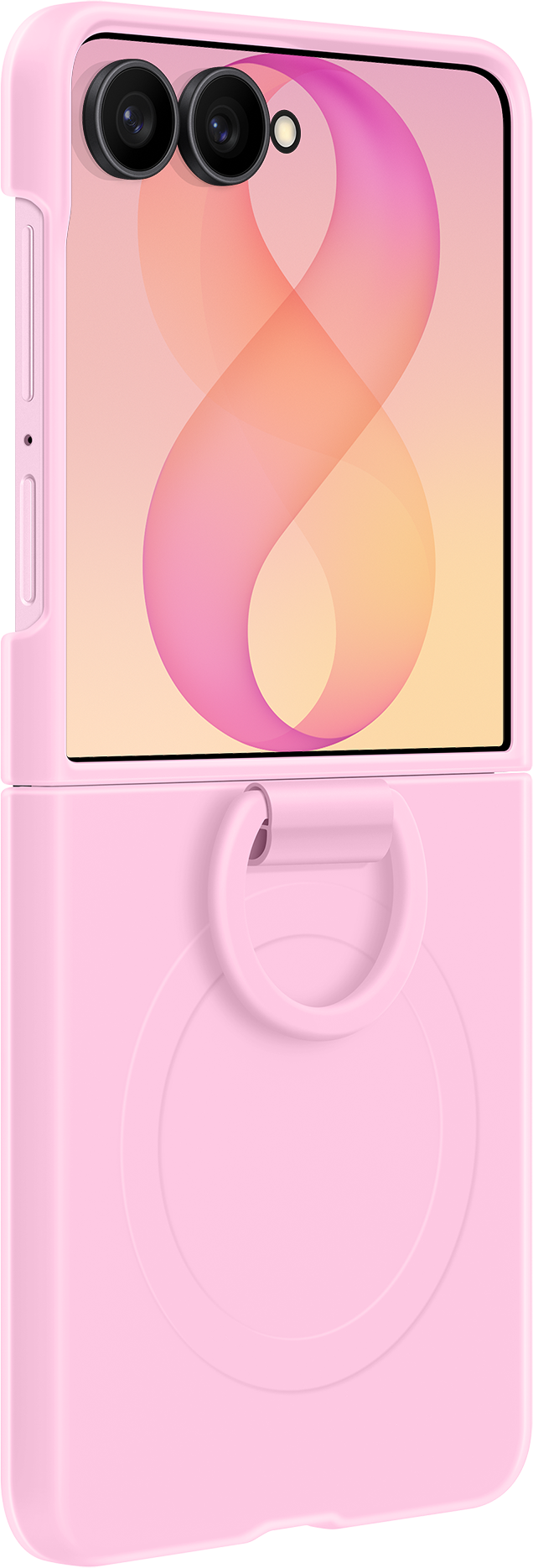 Case for Samsung Galaxy Z Flip8 F776, Silicone Ring Magnet, Pink EF-EF776CVEGWW