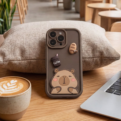 Hülle für Samsung Galaxy S26 S942, OEM, Ultra Trendy 3D Capybara, Braun