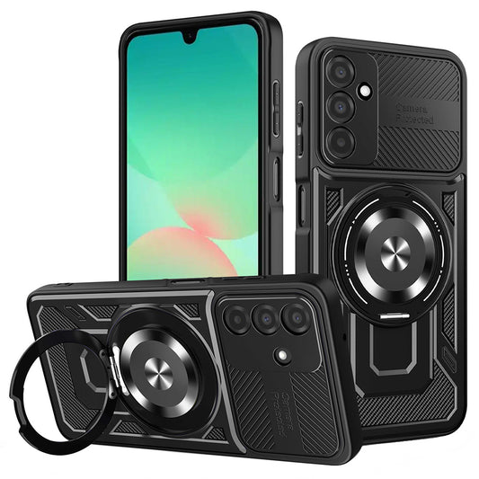 Case for Samsung Galaxy A26 A266, Techsuit, RuggedCam, Black