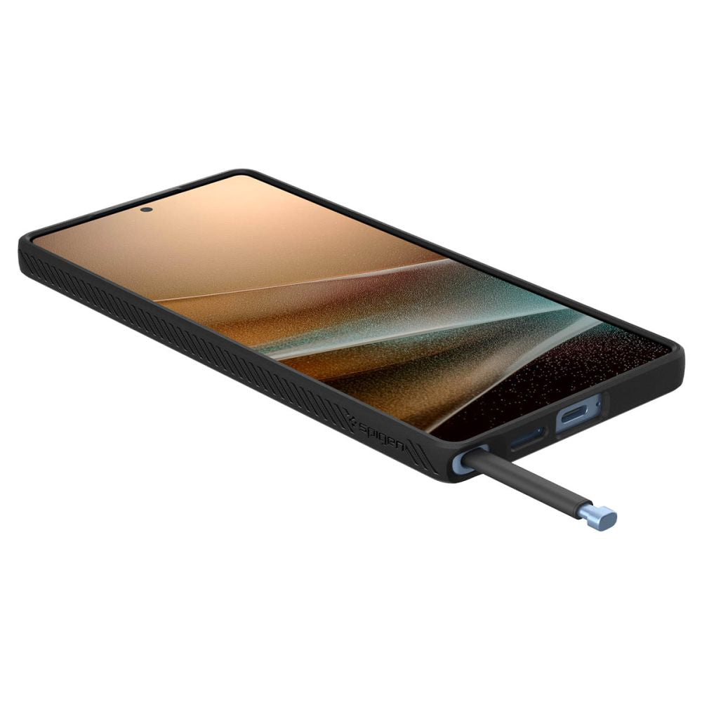 Case for Samsung Galaxy S25 Ultra S938, Spigen, Liquid Air, Black ACS08953