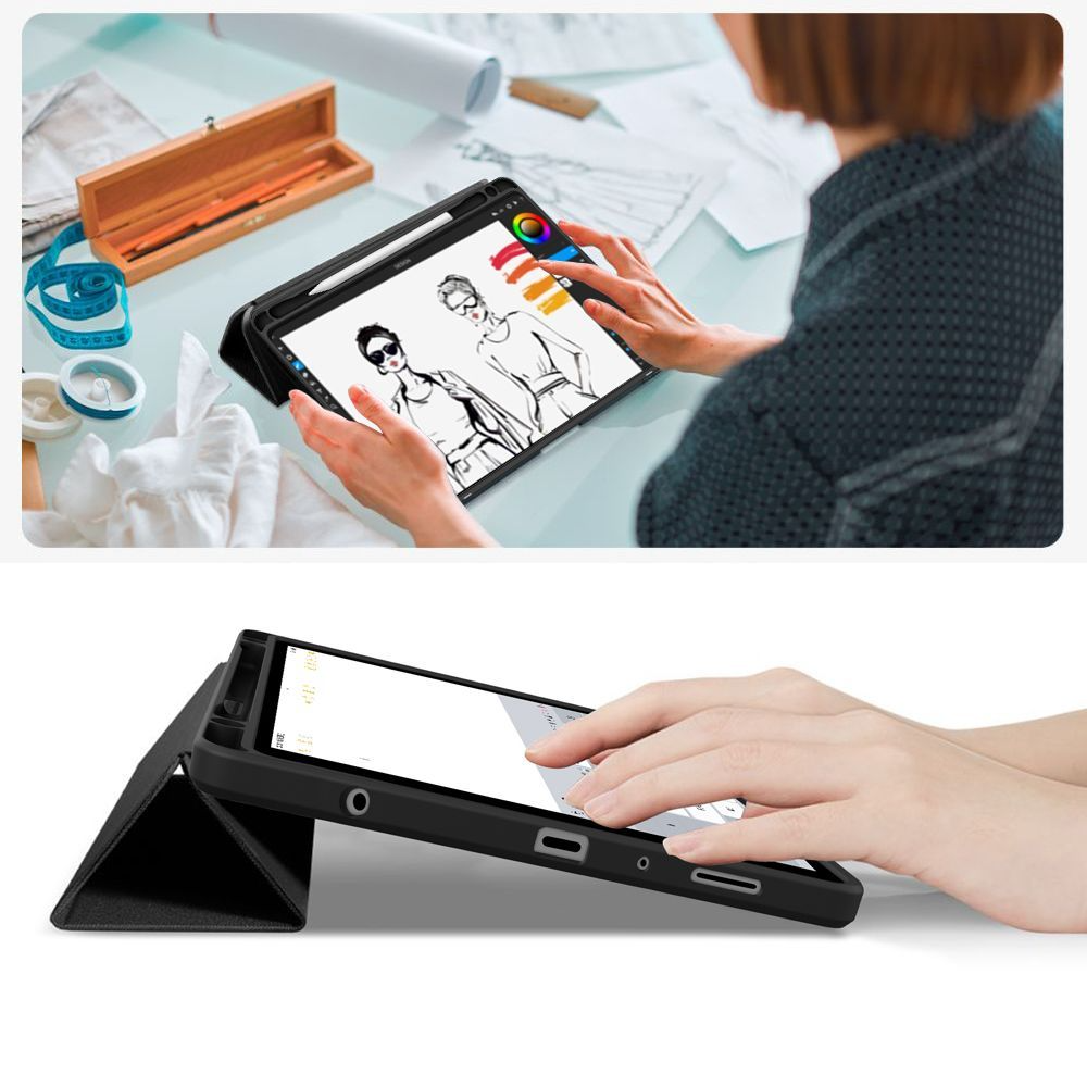 Hülle für Samsung Galaxy Tab A11 / Tab A9, Tech-Protect, SC PEN Hybrid, Schwarz