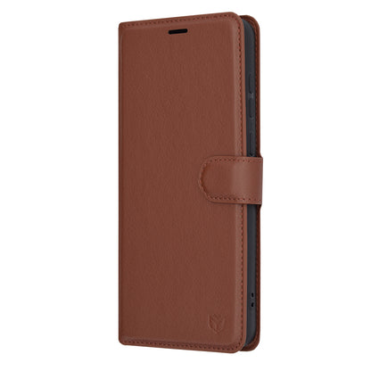 Case for Samsung Galaxy A05 A055, Techsuit, Leather Folio, Brown
