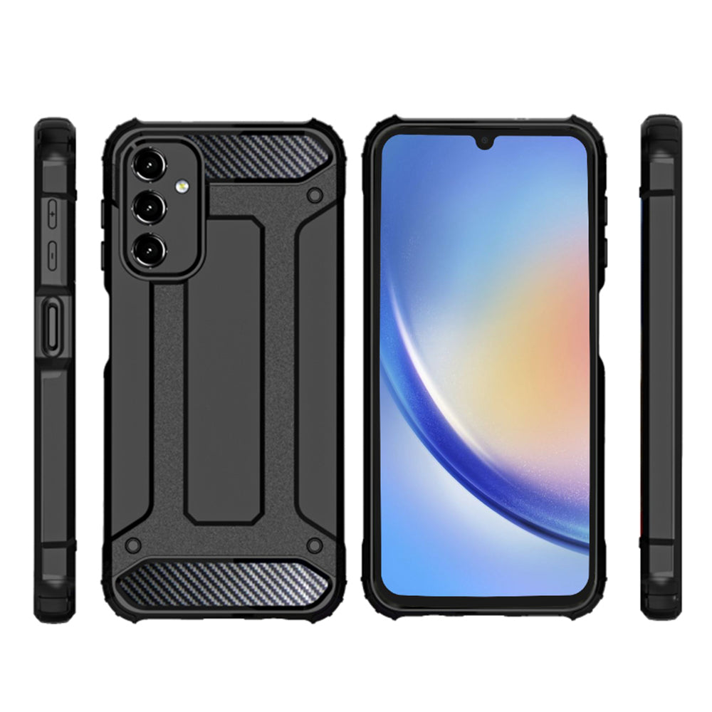 Hülle für Samsung Galaxy A05s A057, Techsuit, Hybrid Armor, Schwarz