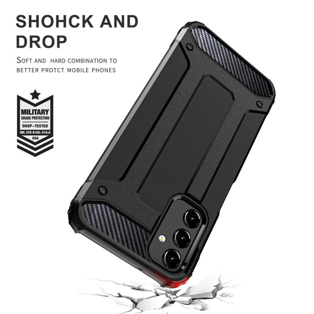 Hülle für Samsung Galaxy A05s A057, Techsuit, Hybrid Armor, Schwarz