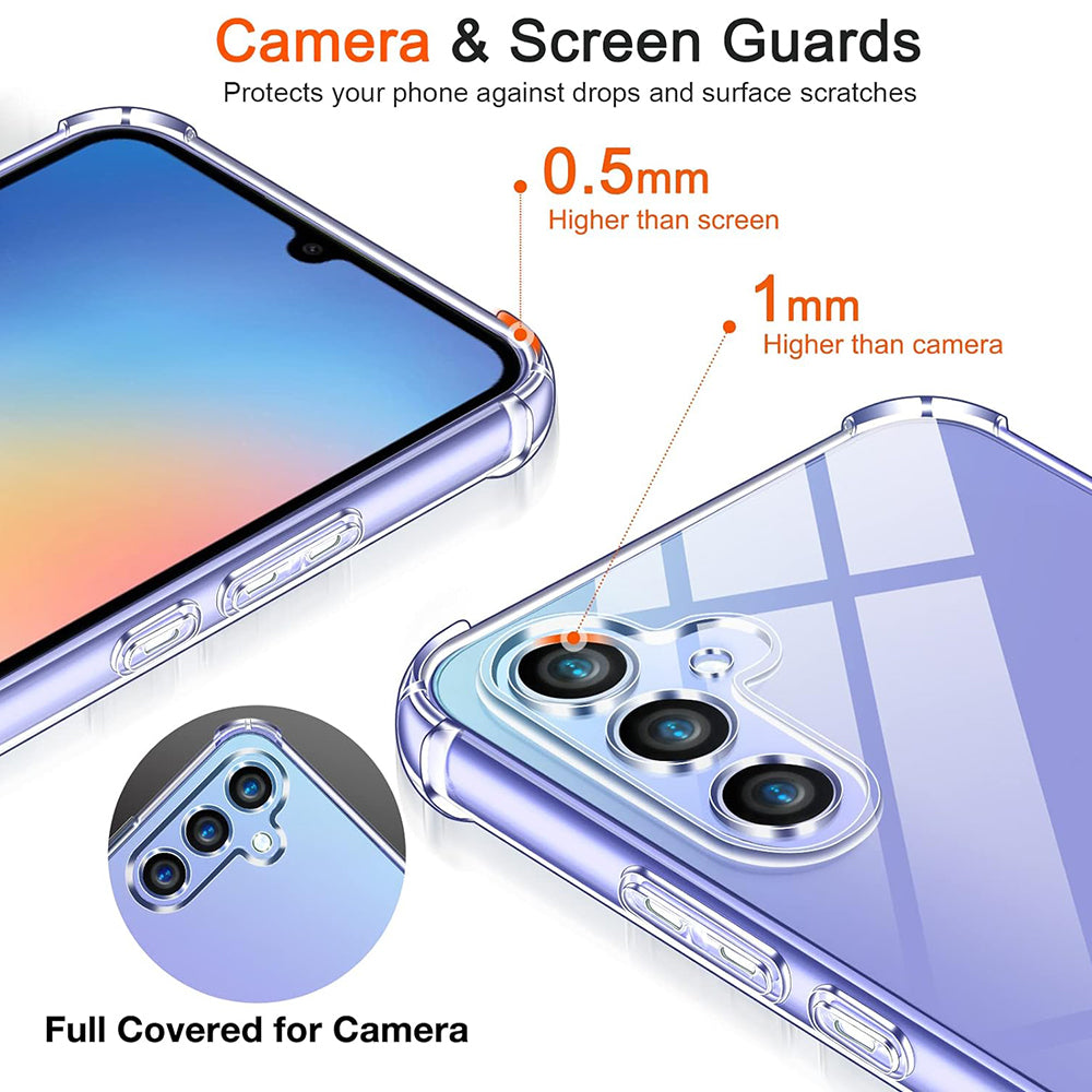 Case for Samsung Galaxy A05s A057, Techsuit, Shockproof Clear, Transparent