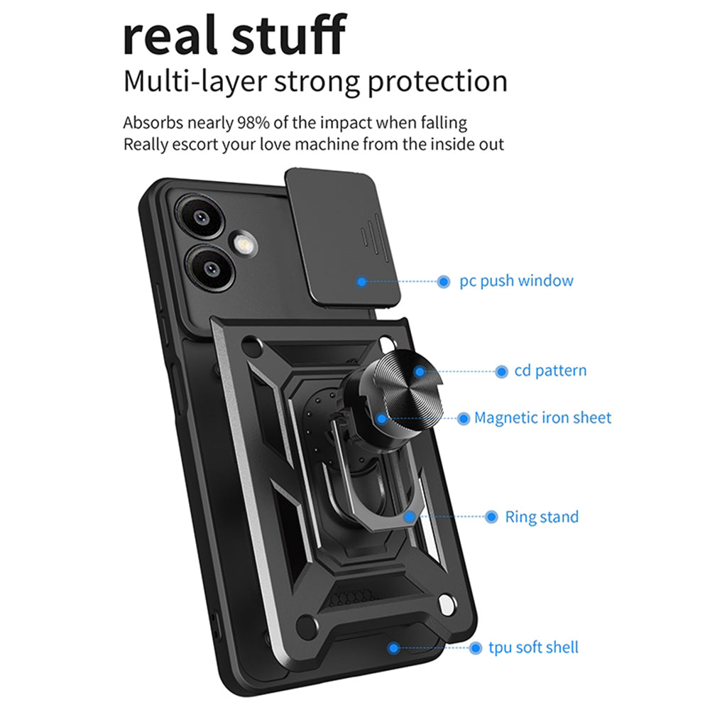 Case for Samsung Galaxy A06 A065, Techsuit, CamShield, Blue