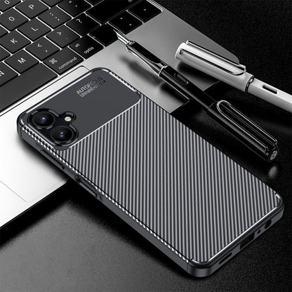 Hülle für Samsung Galaxy A06 A065, Techsuit, CarbonFiber, Schwarz