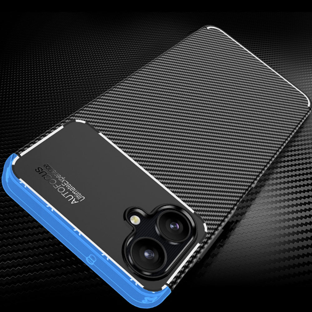 Hülle für Samsung Galaxy A06 A065, Techsuit, CarbonFiber, Schwarz