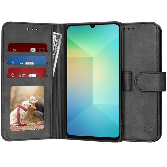 Hülle für Samsung Galaxy A06 A065, Techsuit, Diary Book, Schwarz