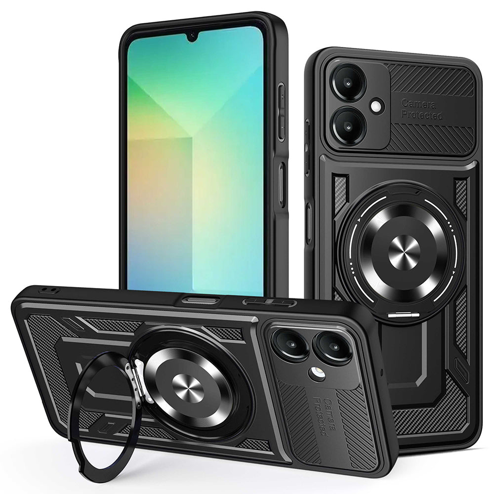 Hülle für Samsung Galaxy A06 A065, Techsuit, RuggedCam, Schwarz