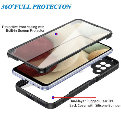 Hülle für Samsung Galaxy A12 A125, Techsuit, ColorVerse 360, Schwarz