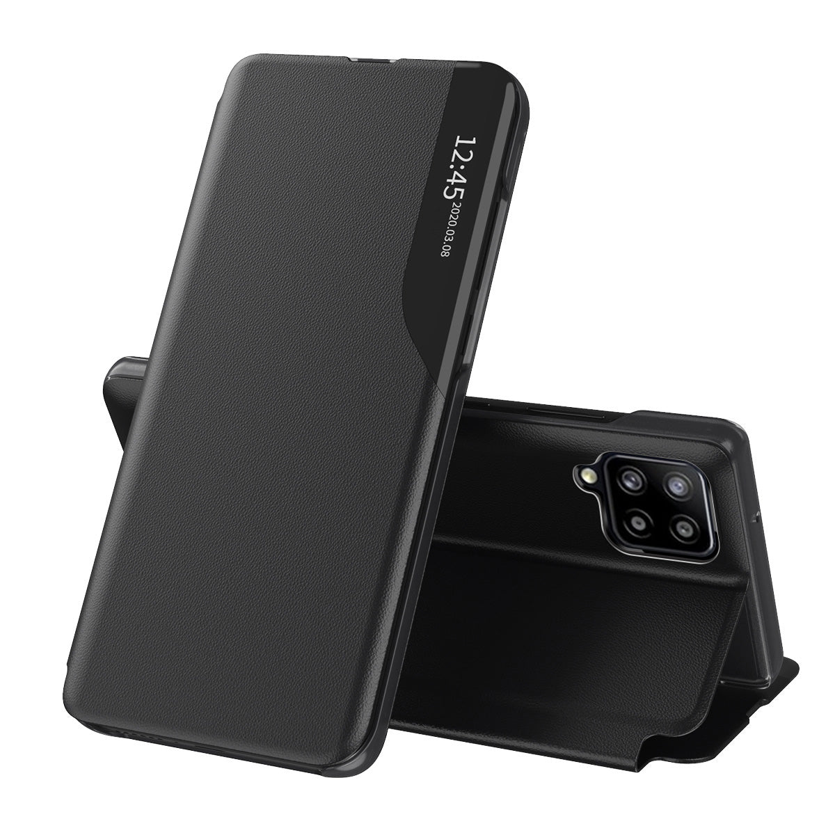 Hülle für Samsung Galaxy A12 Nacho A127 / A12 A125, Techsuit, eFold, Schwarz