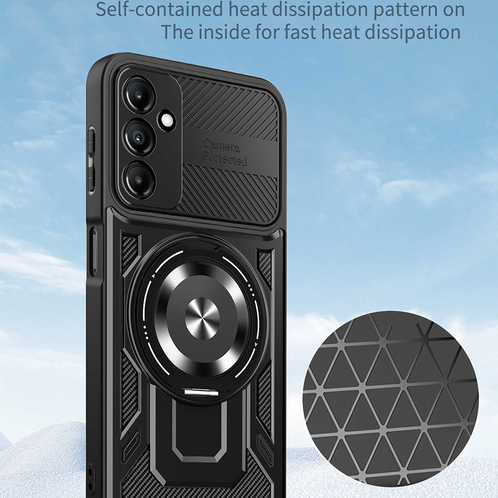 Hülle für Samsung Galaxy A14 A145 / A14 5G A146, Techsuit, RuggedCam, Schwarz
