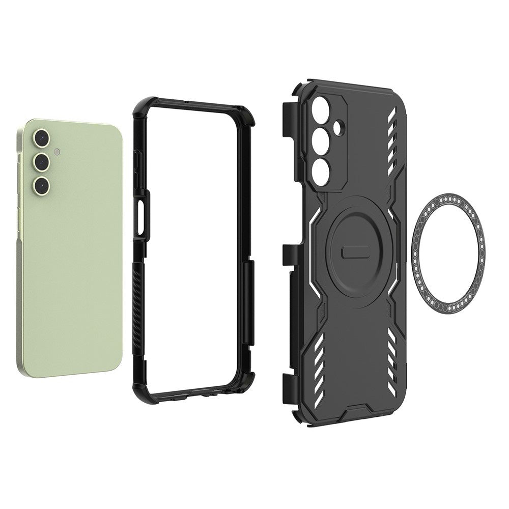 MagSafe-Hülle für Samsung Galaxy A15 5G A156 / A15 A155, Techsuit, ArmorMag, Schwarz