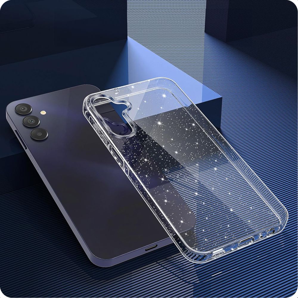Hülle für Samsung Galaxy A15 5G A156 / A15 A155, Techsuit, SparkleSkin, Transparent