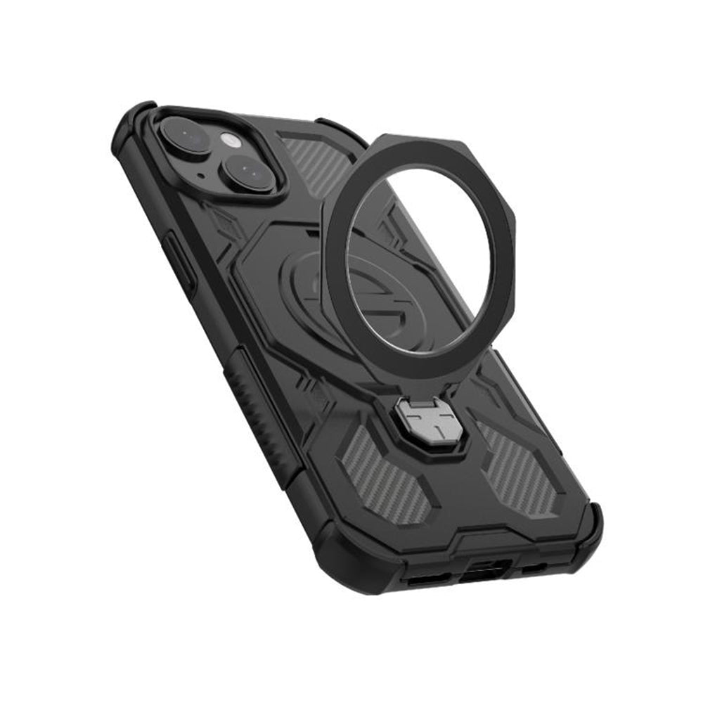 Hülle für Samsung Galaxy A16 5G A166 / A16 4G A165, Techsuit, Carbon Shield Pro, Schwarz
